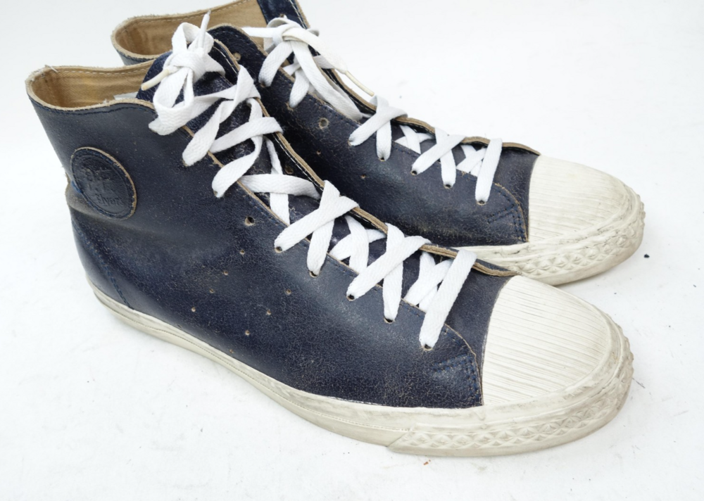 PF Flyers Leather Sneakers Shoes Men Size 12 Dark Blue High Top
